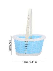 复活节篮子必需品、复活节装饰品、复活节彩蛋 2025、复活节彩蛋、复活节糖果、8.46*5.12 英寸蛋篮、DIY 手工迷你复活节彩蛋篮、复活节彩蛋狩猎、野餐篮、鸡蛋容器桌饰、甜甜圈装饰、迷你塑料容器编织储物篮、零食容器。（购买时请注意尺寸）