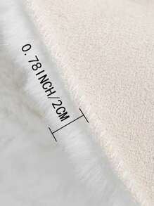 1pc Soft Non-Shedding Plush Rug, Beige Color, Suitable For Bedroom, Living Room, Ins Style Home Decor Carpet For Bedroom Bedside, Living Room Sofa, Coffee Table, Dressing Room, Tatami Mat Area - Beige - View 6