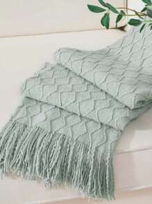 Diamond Knit Throw Blanket, Lightweight, Soft And Comfortable For Bed, Sofa, Cabin, Outdoor, Traveling, Office, 50 X 60 Inches