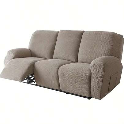 Vỏ bọc ghế sofa ngả lưng 1/2/3 chỗ ngồi, vỏ bọc ghế dài Jacquard co giãn, vỏ bọc ghế sofa ngả lưng, vỏ bọc ghế bành thư giãn, vỏ bọc đồ nội thất, 4 chiếc/6 chiếc/8 chiếc
