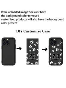 1pc Customizable Matte Black/Football Element Phone Case, With Custom Player Number And Signature, High Definition UV Printing, Compatible With IPhone 16 Pro Max/16 Pro/16 Plus/16/15 Pro Max/15 Pro/15/14 Pro Max/14 Pro/14/11/11 Pro Max/12/12 Pro/12 Pro Max/13 Pro Max/13 Pro/13/J4/J6/J7/J2/13C/X7B/X8B/A13/A14/A15/A54/A55