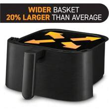 Freidora de aire con visualización digital de 7 cuartos de galón, cocina grande con 12 ajustes preestablecidos de cocina, cesta de freidora de aire XL de 1700 W, potencia multifunción