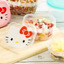 Sanrio Süße  Aufbewahrungsbox mit Fächern, multifunktionaler Schreibtisch Organizer, Haargummi, Snackbox, luftdichte Lebensmittelaufbewahrungsbox für Küche, Kühlschrank