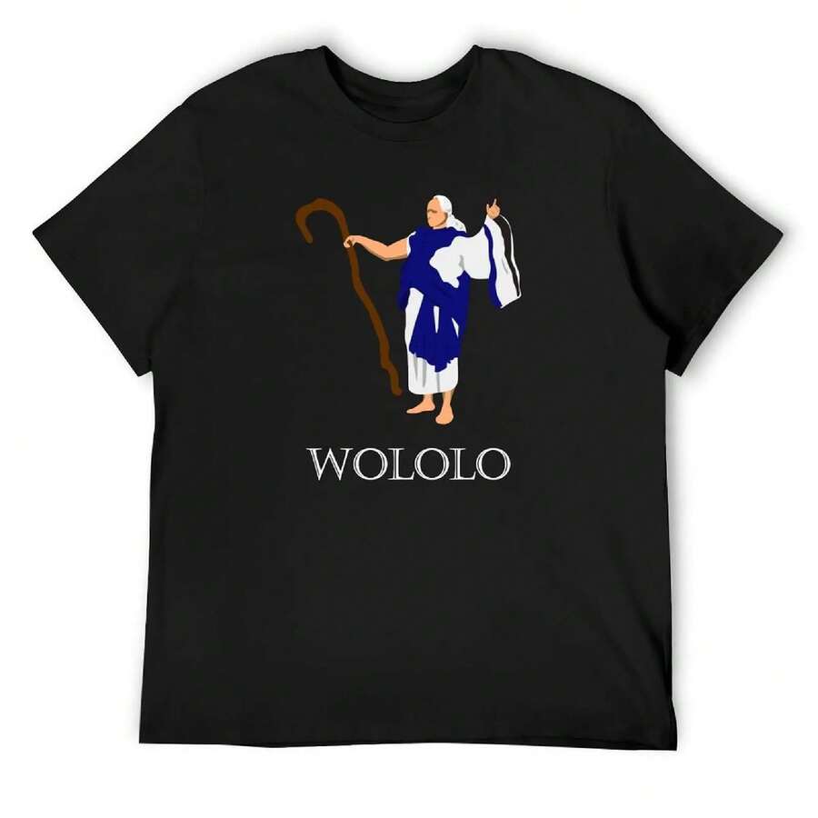 Wololo Age Of Empires Priest Age Of Empires 2 Monk Funny AOE Merch T-Shirt Kawaii Clothes Mens Workout Shirts - 黑色 - 查看 1
