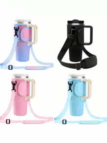 1Pc 40oz Accessories, Cup Cover/Storage/Organization, Diving Material Cup Cover, Car Handle Cup Protective Cover, Diagonal Strap Adjustable Strap, Suitable For Outdoor Travel, Fitness, Daily Use. Outdoor Travel, Fitness, Daily Use. - Multicolor - View 7