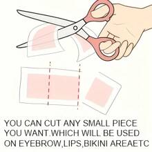 20 片装绿色芦荟、玫瑰、柠檬、海蓝色无痛脱毛蜡纸，适用于面部、眉毛、嘴唇、下巴、脸颊，使用方便，快速脱毛，温和无刺激 - 彩色 - 查看 8