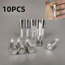 10/34 Peças Mini Tubos Recarregáveis de Brilho Labial - 1,18ml Tamanho de Viagem Recipientes À Prova de Vazamento com Tampas de Borracha, Tubos de Batom Vazios para Cosméticos DIY e Retoques Rápidos - Multicolorido - Visão 14
