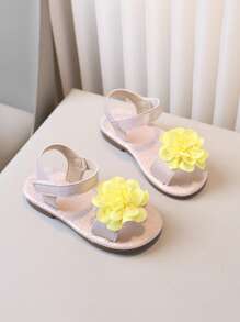 1 Pair Girls' Flat Sandals, Bohemian Style Minimalist Summer Slippers