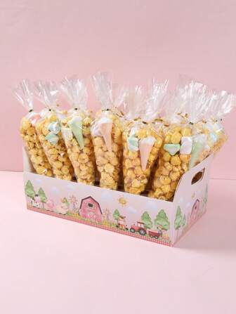 1 套农场动物主题纸质五彩纸屑锥形架和 35 个锥形礼品袋，五彩纸屑架适用于婚礼装饰派对装饰，礼品包装用品袋适用于生日装饰婴儿淋浴装饰桌面装饰家居装饰房间装饰生日礼物派对礼品