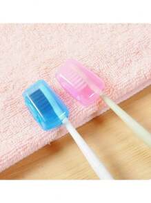 5pcs/Pack Portable Random Color Toothbrush Head Covers, Travel Toothbrush Protective Cases For Adults