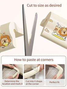 2 Meters Long Beige Baby Anti-Collision Strip, Anti-Collision Corner Cloud-Shaped Foam Elastic Material, Cartoon Design, Free Cutting, Self-Adhesive, Easy To Use After Tearing, Not Easy To Leave Marks Table Corner Protection Anti-Knock Furniture Protective Cover