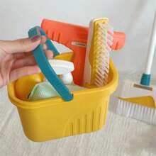 Colorful Children's Cleaning Set - Play House Cleaning Tool Kit With Dustpan, Broom, Bucket, Mop, Etc. Suitable As Birthday Gift For Boys And Girls, Housework Role Play, Imaginative Toy