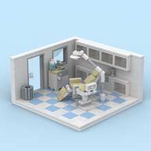 Set de bloques de construcción de mini ciudad estilo calle, juguete educativo y creativo clásico, kit de ensamblaje DIY de modelo de clínica dental para adultos, adecuado como regalo de cumpleaños, Navidad, colección y decoración del hogar - Multicolor - Ver 5