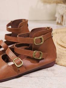 Nuevos zapatos cómodos de punta redonda tipo Mary Jane negros, mocasines planos casuales vintage dulces con hebilla