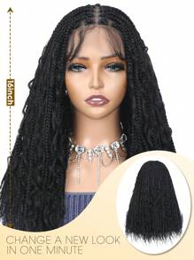 全蕾丝编织假发，手工编织波浪形蕾丝前部假发，200% 密度透气蕾丝假发，适合日常佩戴 - 彩色 - 查看 8