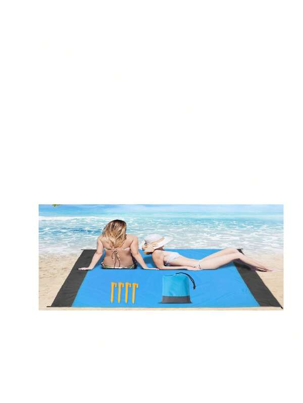 Manta de playa a prueba de arena de extra grande, alfombra de playa extra grande de 79 pulgadas x 83 pulgadas, estera de picnic portátil adecuada para patios, parques, viajes, camping y senderismo, elemento esencial de playa y liviano