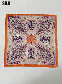 1pc Women's Fashionable And Fresh Printed Polyester Scarf ,Paisley Print Bohemian Bandana,Square Scarf Elegant Bandana,Hair Band,Head Band Ideal For Dressing Up Your Look Valentine's Day Valentines - 70 Satin - View 15