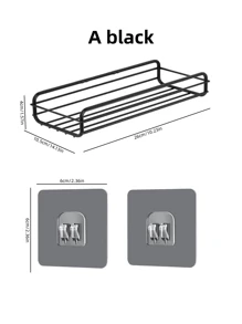 Un estante de almacenamiento de esquina autoadhesivo que no requiere perforar agujeros. Es un estante de almacenamiento sin clavos adecuado para baños, cocinas y cuartos de lavado. Su capacidad de carga puede alcanzar aproximadamente 5 kilogramos. - Multicolor - Ver 14
