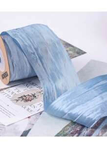 1 pieza Diadema con lazo de cinta de seda crujiente perlada, accesorio para el cabello DIY, caja de regalo, material de costura y manualidades para sombreros, bodas, cortinas - Multicolor - Ver 11