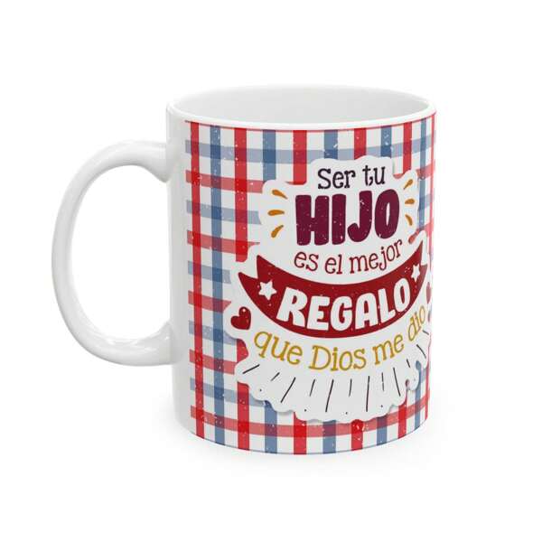 Taza Día del Padre 11 oz | Frases sobre Dios para el Mejor Papá | Regalo Emotivo para Bebidas Calientes