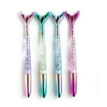 3/5/10pcs Of 0.5mm Black Ink Beautiful Mermaid Series Gel Pens With Full Needle Tube Tips Mermaid Style Signature Brush Writing Water Pen Round Ballpoint Pen Gel Pen Random Color