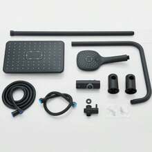 Black Shower Set Shower System Shower Mixer Rain Shower Hand Shower - Black - View 9