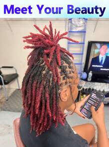 Loc Extensions Human Hair Dreadlock Extension Human Hair 100% Full Handmade Dreads Can Be Dyed And Bleached Curled Dreads Extensions(1B/99J) - S1/99J - View 6