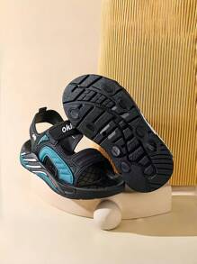 2025年新款夏季中码男童室内儿童宝宝鞋儿童沙滩鞋 - 黑色 - 查看 3