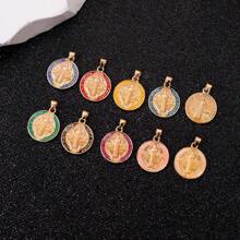 Set de 20 colgantes con Charm de aleación de zinc de San Benito para hacer collares y pulseras DIY - encantos - Ver 5