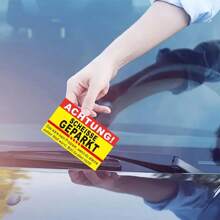 50张德国搞笑停车卡，黄色幽默停车通知，未经授权停放车辆的纸质停车卡，警告停车卡，返校，学校用品 - 50pcs/set - 查看 5