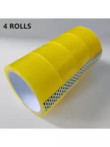 4 rollos de cinta de embalaje de alta transparencia, 1.65 pulgadas (ancho) x 1575 pulgadas (largo), 2.0 mil de espesor de película, inodora, cinta selladora, cinta de oficina, cinta adhesiva, recambio para embalaje y envío. Otra opción con 6 rollos de cinta de papelería transparente de 0.71 pulgadas (ancho) x 20 yardas (largo) de vuelta a la escuela