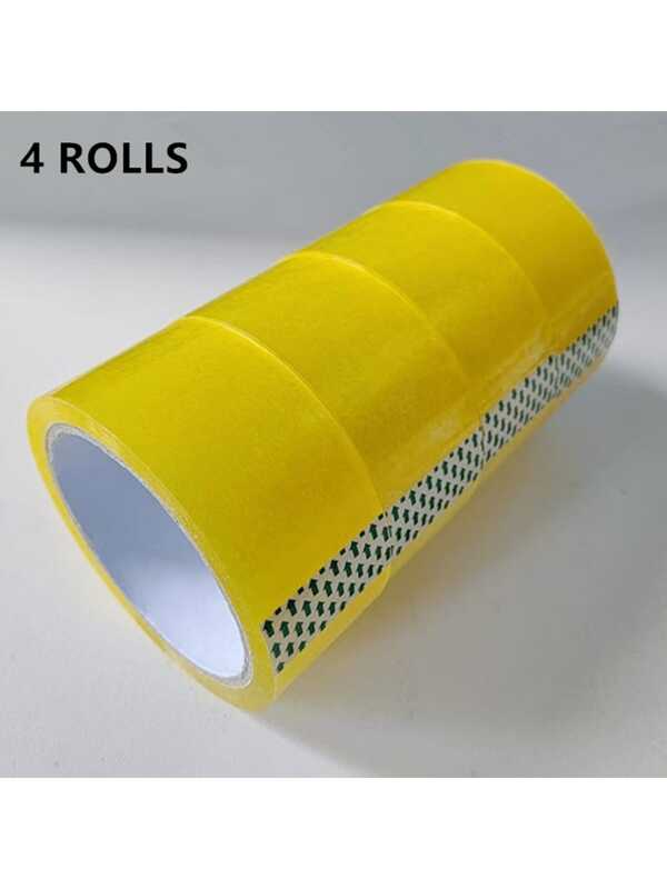 4 rollos de cinta de embalaje de alta transparencia, 1.65 pulgadas (ancho) x 1575 pulgadas (largo), 2.0 mil de espesor de película, inodora, cinta selladora, cinta de oficina, cinta adhesiva, recambio para embalaje y envío. Otra opción con 6 rollos de cinta de papelería transparente de 0.71 pulgadas (ancho) x 20 yardas (largo) de vuelta a la escuela