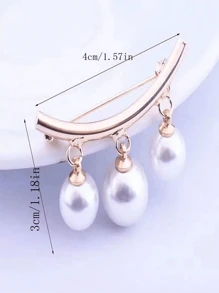 1 件新款珍珠胸针、防曝光胸针、服装翻领别针 - 彩色 - 查看 5