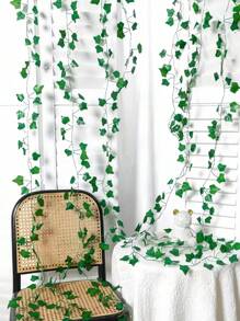 1 件/2 件/3 件/5 件人造叶子 LED 灯藤蔓家居客厅卧室门廊墙壁楼梯庭院户外围栏派对桌面装饰照明、情人节、礼物 - 常春藤 - 查看 3