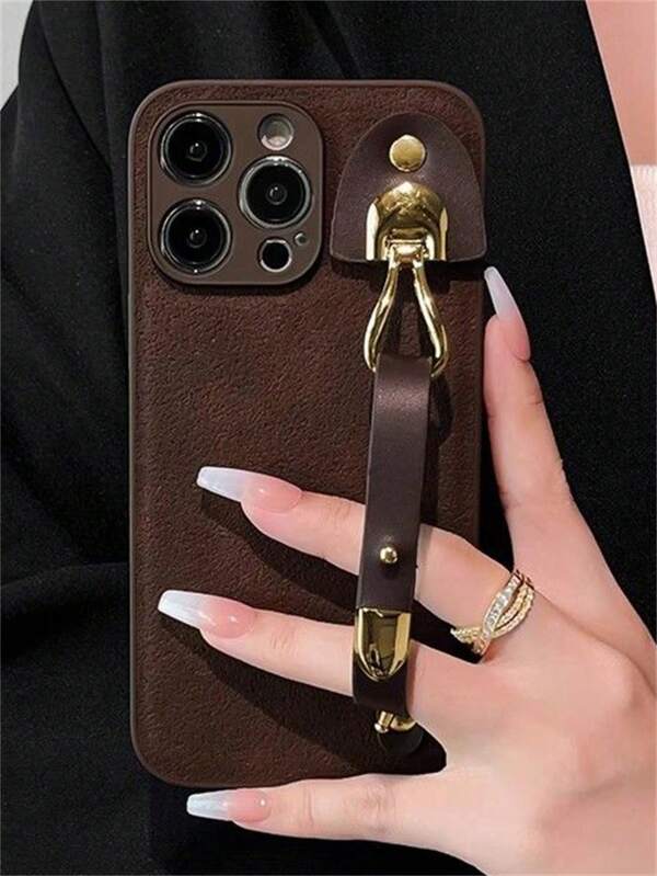 Husă de telefon de lux cu model Moonpit pentru încheietura mâinii, compatibilă cu iPhone 16 15 14 13 12 11 Pro Max Plus Lady Husă din spate moale elegantă