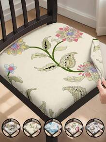 1/4/6 件弹力椅子座套，通用餐厅椅子椅套，可拆卸可洗弹性防刮坐垫套，适用于厨房、餐厅、办公室