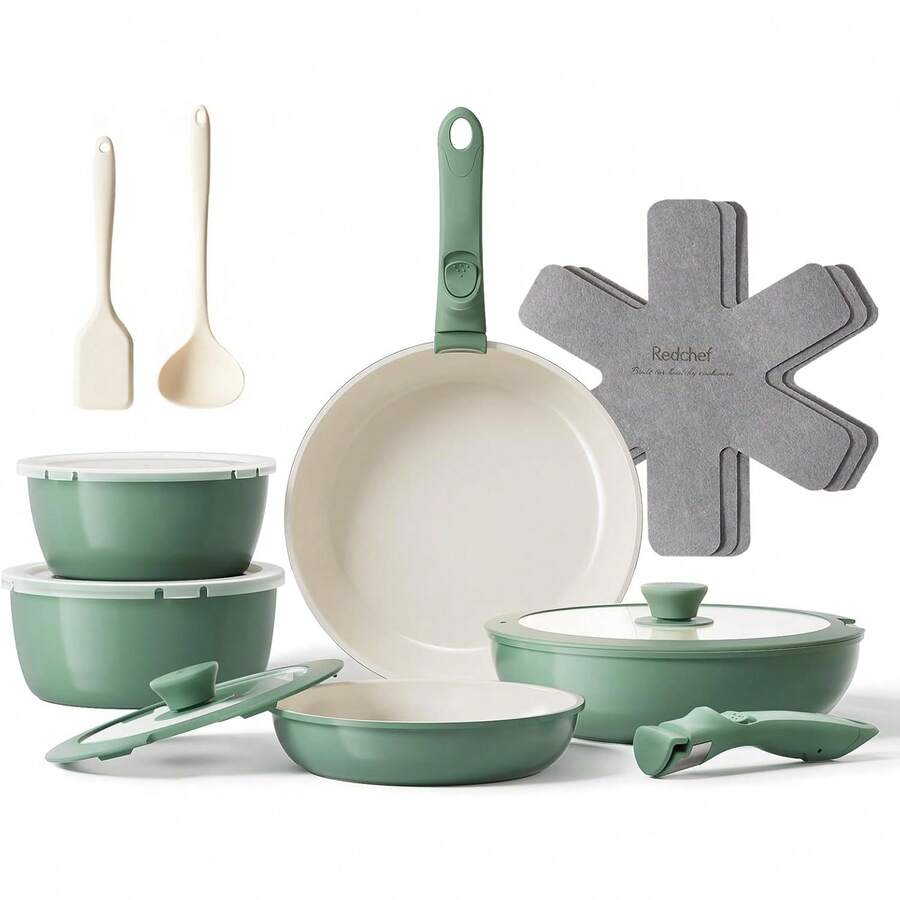 Cookware Sets - 16 sztuk zielonych - Zobacz 1