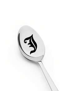 Initial Spoon - Engraved Coffee Spoon Gift - Unique Party Accessory, Personalized Coffee Lover Present, Birthday Gift Idea For Him Or Her, Themed Kitchenware, Novelty Tableware