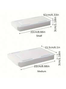 1 pièce Boîte de rangement transparente en acrylique, convenant pour les cosmétiques, les cotons-tiges et le maquillage, organisateur de bureau multifonctionnel, applicable à la coiffeuse, à la salle de bain et à la décoration de chambre d'étudiant, paniers de rangement pour la maison, cadeaux pour femmes et filles