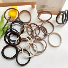 25 件柔软温和的发圈，适合浓密或细软的头发 - 高弹性无损伤 - 适合 14 岁以上女性和青少年佩戴，发饰 - 彩色 - 查看 8