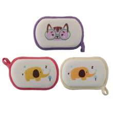 3pcs/Set Adorable Children/Baby Soft Bath Sponges, Cartoon Bath Towels, Baby Shower Brushes, Gentle Sponges