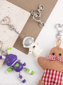 20 件/套心形旋转扣钩带钥匙圈 - （10 个钥匙链+10 个钥匙圈）彩色金属弹簧扣适用于 DIY 工艺品、珠宝、挂绳和装饰品 - 锌合金龙虾扣开口环 - 彩色 - 查看 3