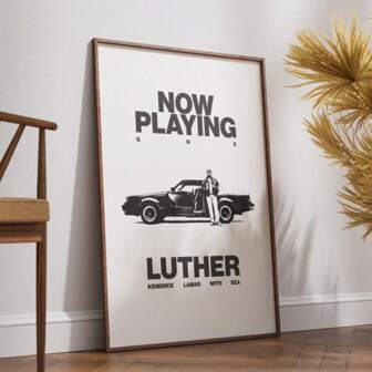 1 PC American Rap R&B Pop Print | Vintage Minimalist Wall Art | Mid Century Inspired High Quality Print Canvas Print Poster Decorative Wall Art Unframed