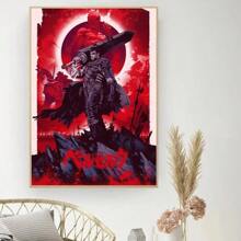 1 pièce Affiche murale sans cadre, affiche de film vintage japonais animé pop, peinture murale décorative, autocollant pour la décoration de la salle d'étude, petit format