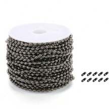 5m/Lot Gold Black Bronze Silvery Color Metal Ball Bead Chains 1.2-4mm For DIY Necklaces Jewelry Making Findings Accessories - Multicolor - View 12