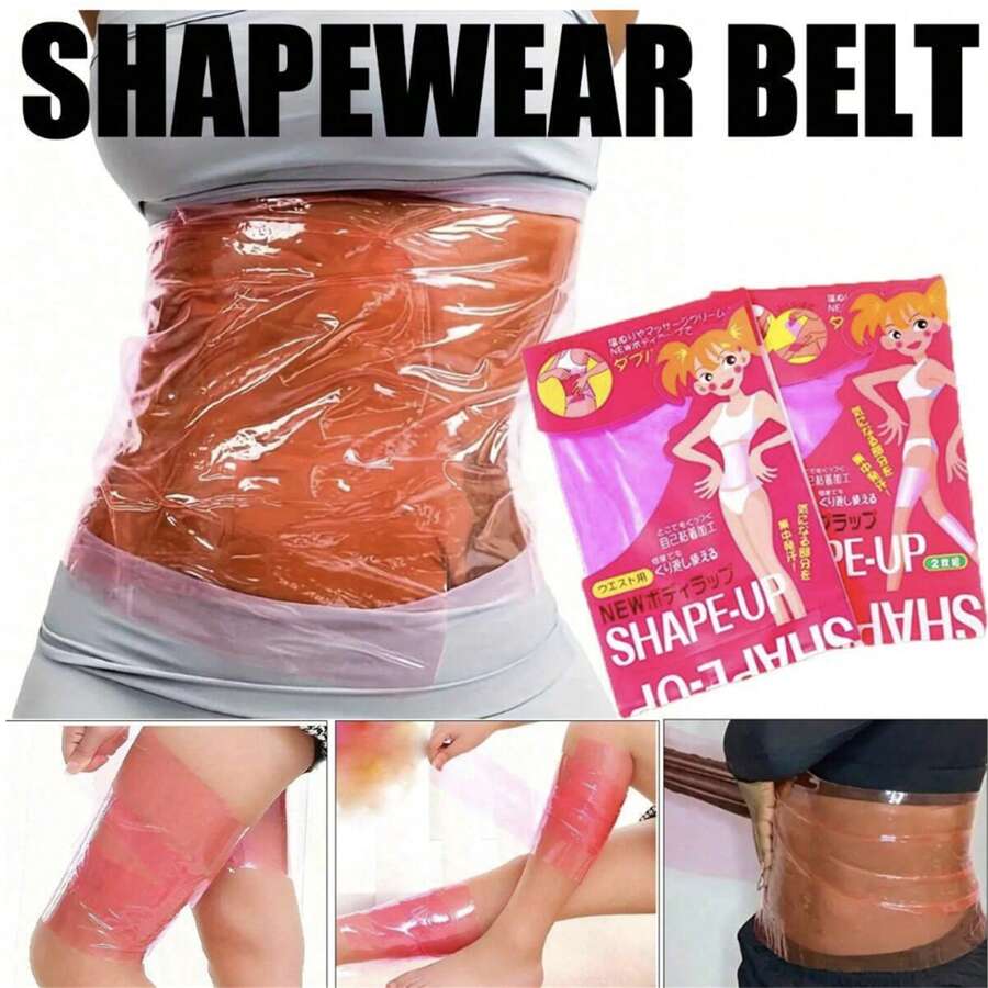 1pc Slimming Shape Up Wraps Perspiration Sauna Anti Cellulite Weight Loss Reduce Fat Exercise Waist Belt Suitable For Workout Home Sports And Walk - Multicolor - View 1
