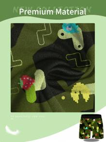 Calzoncillos boxeador largos deportivos para hombres con estampado de juegos, que absorben la humedad, con estampado, de secado rápido, calzoncillos casuales novedosos para hombres