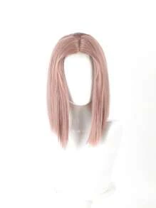 Tóc giả ren một mảnh, tóc giả bob thẳng nhiều màu ngắn thanh lịch dài 12 inch dành cho phụ nữ và trẻ em gái, tóc giả sợi tổng hợp chịu nhiệt cho các bữa tiệc và sử dụng hàng ngày, một bộ tóc giả nâng tầm vẻ ngoài của bạn - Nhiều màu - Xem 13