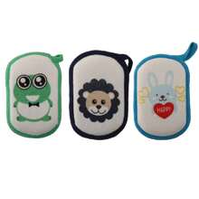 3pcs/Set Adorable Children/Baby Soft Bath Sponges, Cartoon Bath Towels, Baby Shower Brushes, Gentle Sponges