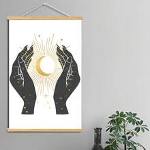 BAEMEFLE 1/2 件宗教波西米亚巫术墙饰 - 哥特式巫术房间装饰 - 鼓舞人心的女性积极名言 - 鼓励礼物，带画框的帆布艺术，适用于办公室家居装饰卧室客厅墙壁装饰爱情、情人节生日毕业 - B1 - 查看 5